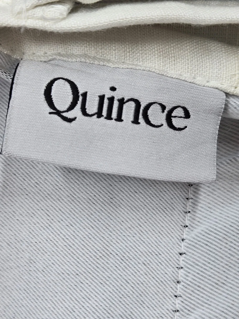 QUINCE Set Of 2 48x96 European Linen True Blackout Curtains White 0467